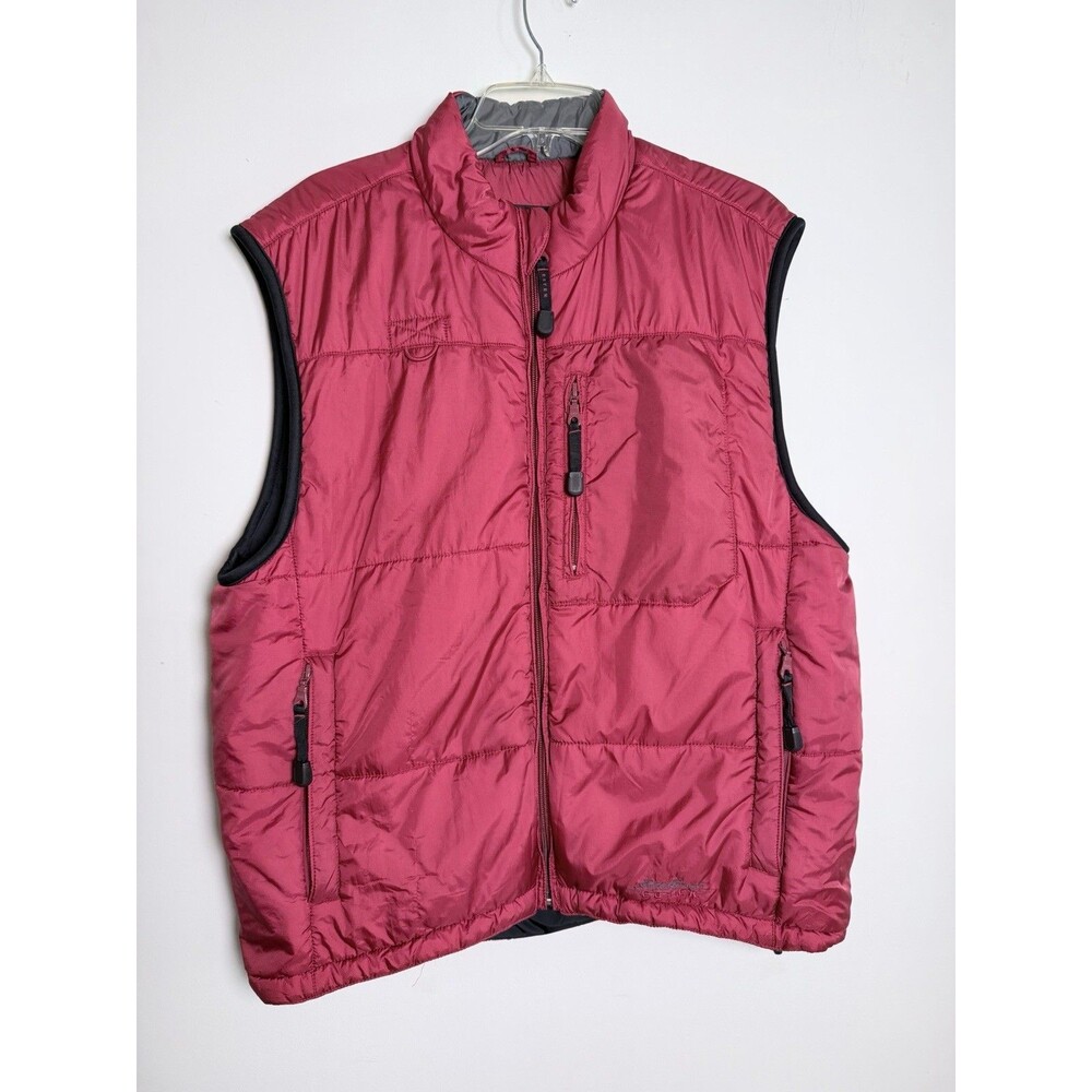 Vintage Y2K Eddie Bauer EBTEK Red Ripstop Insulated Vest Gorpcore Mens M